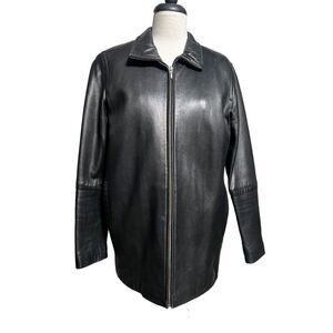 Tiboa Leathers Black Genuine Lambskin Jacket Coat with Thermolite Lining Size Sm
